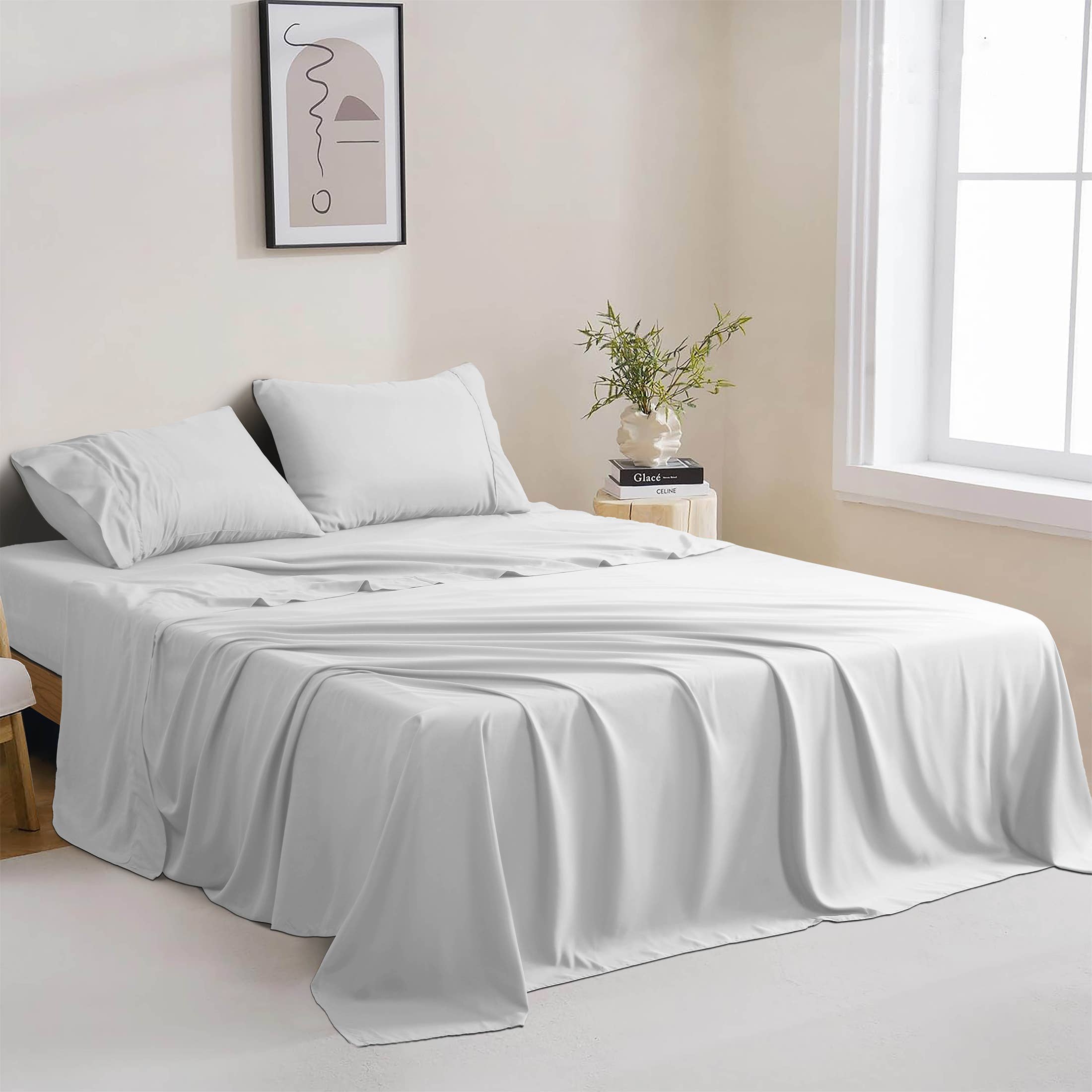 Qatan – wholesale Sheet set – 4 Piece Microfiber Sheet Set - 16" Deep Pocket Fitted Sheet12