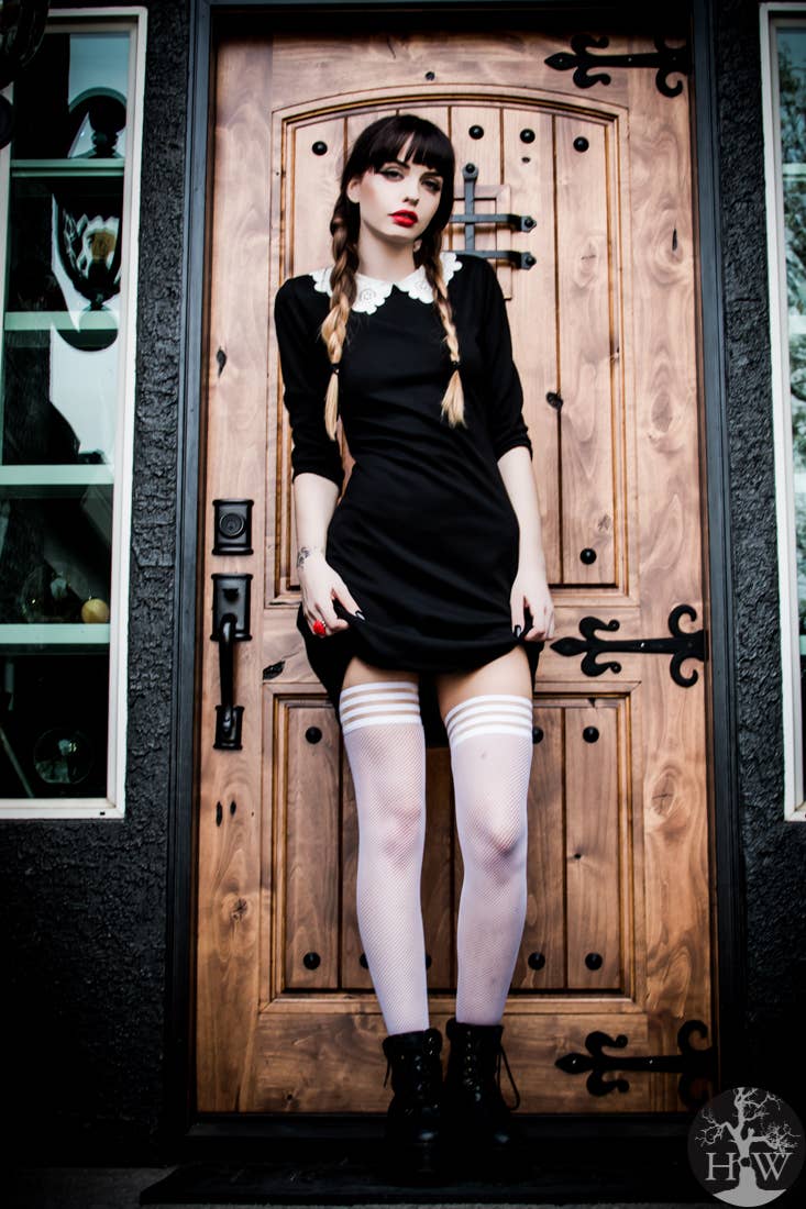 Kix'ies - Wholesale Stockings - Women's - Hosiery- Sammy White Fishnets Thigh-Highs Stockings8