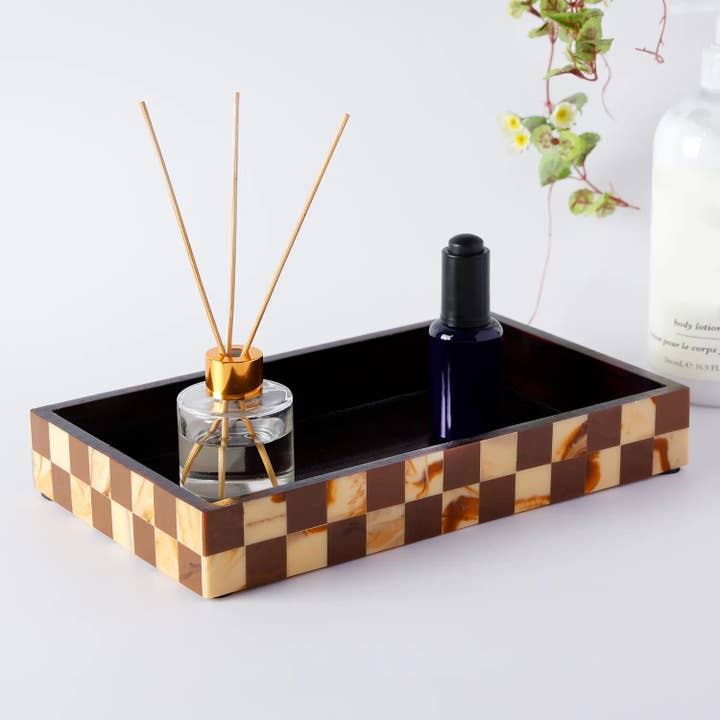 Vanity Tray - Handmade Parlour Gambit Collection 10x6 for wholesale by Muqeem & Brothers