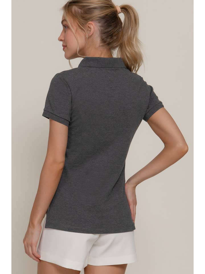 Active Basic | Active USA - Wholesale Polo - Women's - Short Sleeve Classic Pique Polo Top26
