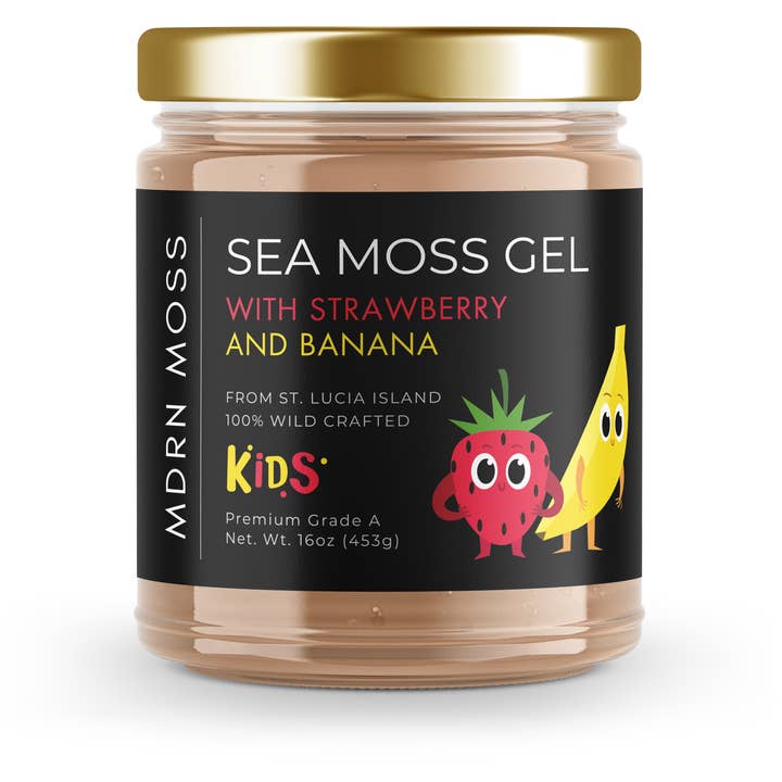 Sea Moss Gel FOR KIDS with Strawberry & Banana for wholesale by MDRN Moss