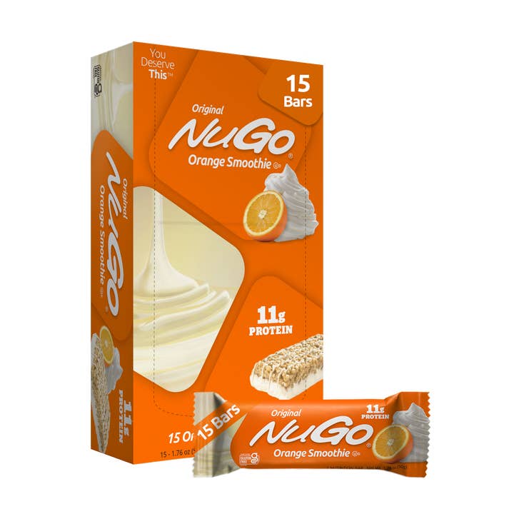 NuGo Nutrition - Wholesale Snack Bar - NuGo Original Orange Smoothie Protein Bar1