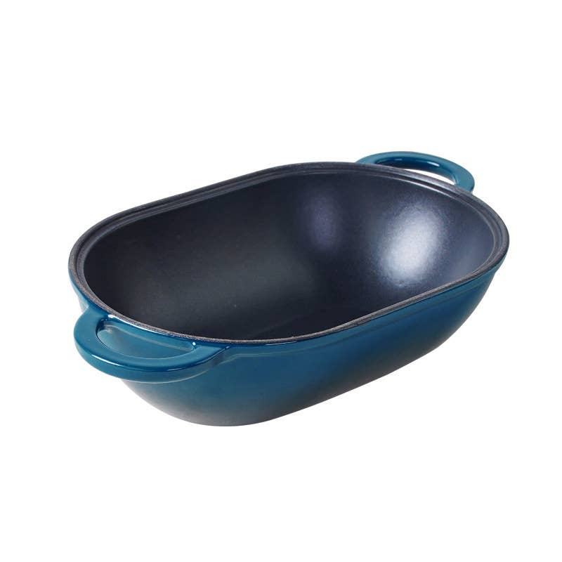 Crucible Cookware - Wholesale Bread Pan - Enameled Cast Iron Bread Pan with Lid - Dark Teal Blue3