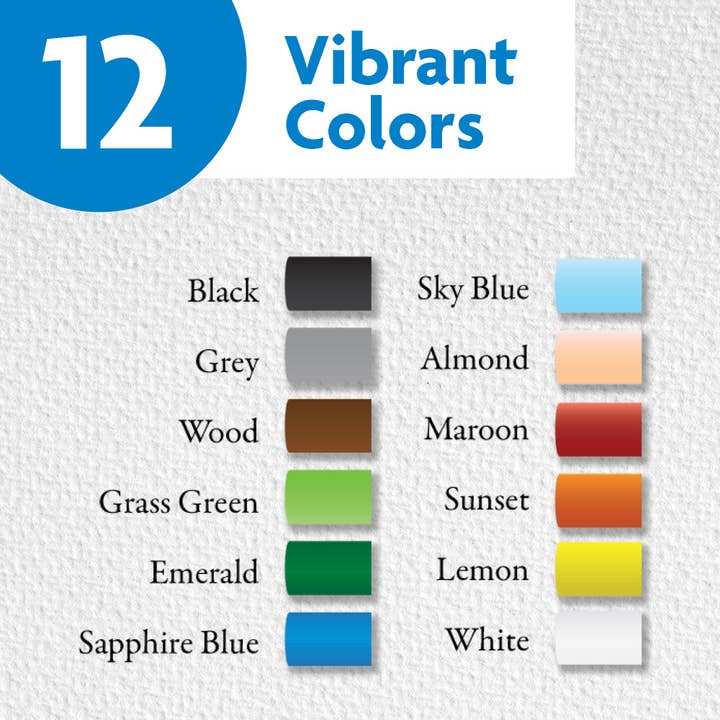 Luna Office Supply - Everyday Essential - Wholesale Crayons - Oil Pastels 12 Colors1