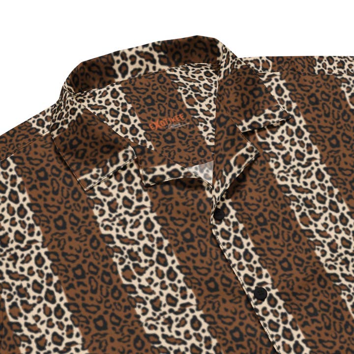 Black Leopard Print Button Down Shirt - MADE TO ORDER for wholesale on Faire