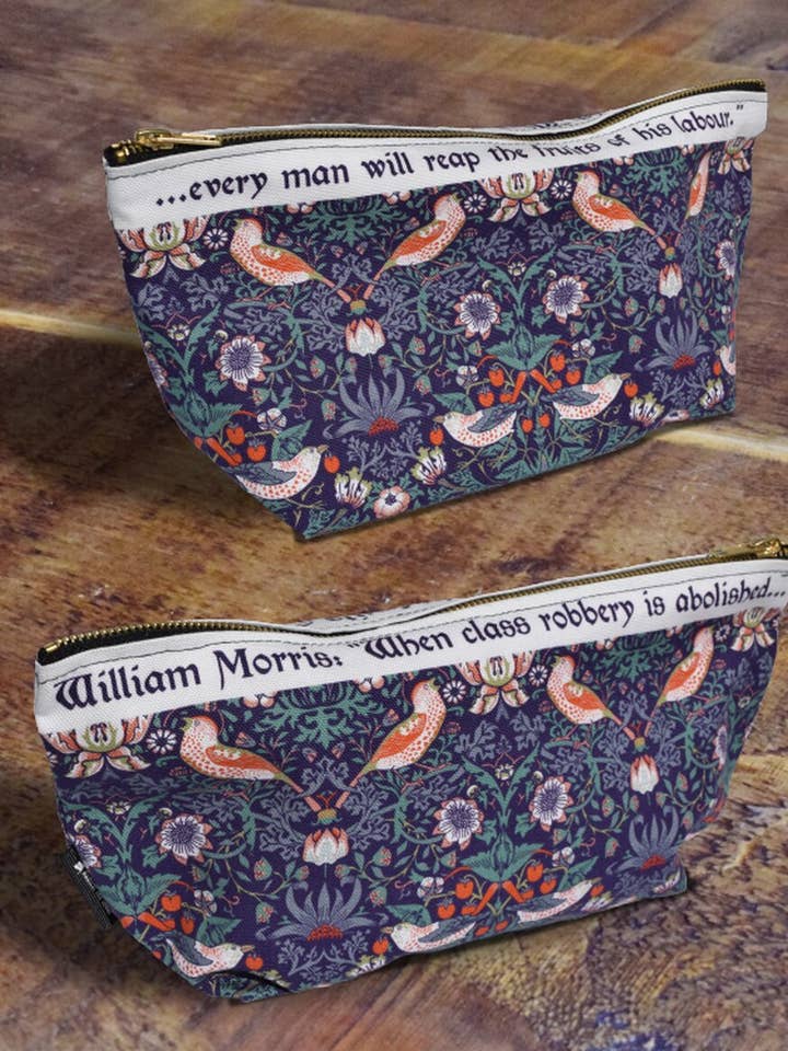 William Morris Strawberry Thief Toiletry Bag for wholesale by Radical Tea Towel North America