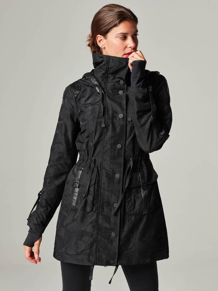 Camo Anorak - Black for wholesale by Blanc Noir