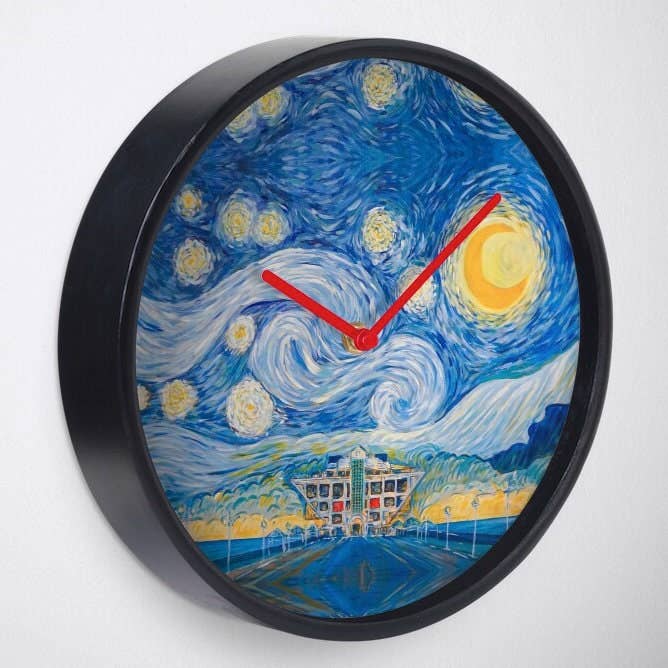 SAVAQ – Arte de parede dimensional/3D por atacado – A Noite Estrelada Sobre São Pete, Florida. Arte, Pintura, Print. Artigo Mais Vendido, Lembrança