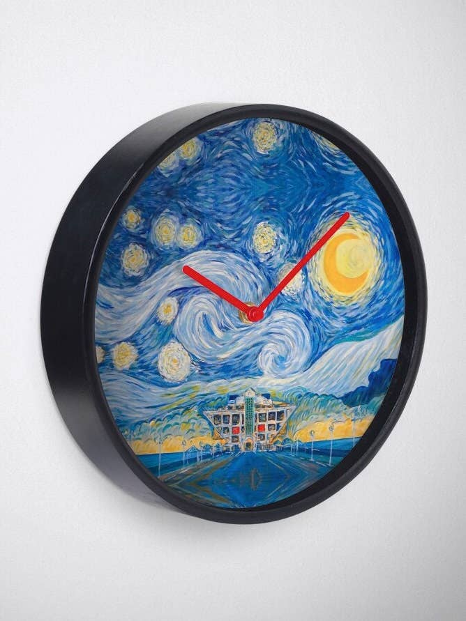 Den stjärnklara natten över St. Pete, Florida. Konst, Målning, Skriva ut. Bästsäljande objekt, Souvenir för wholesale av SAVAQ