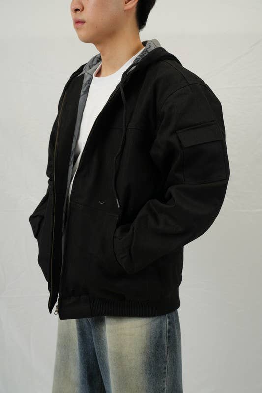 Lime Tree Clothing Inc. - Vente Veste – homme - Veste de travail à capuche en coton duck pour homme - Durable et chaude0