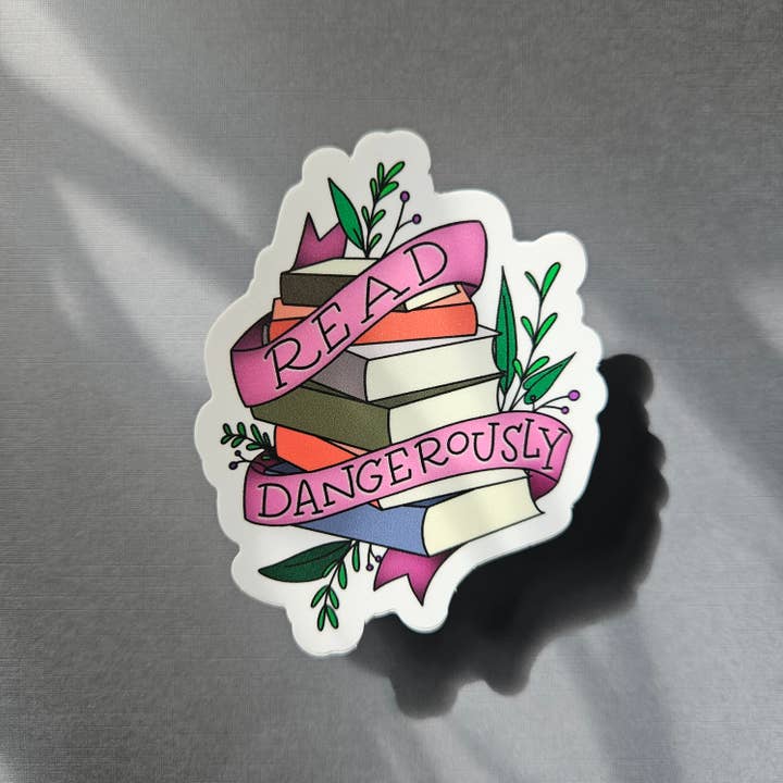 Nerd Lady Designs - Wholesale Phone & Laptop Stickers - Read Dangerously Botanical Sticker5