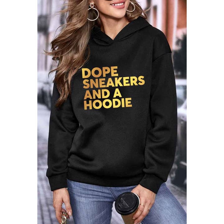 Polar bee - Wholesale Hoodie - Women's - DOPE SNEAKERS AND A HOODIE FOIL GRAPHIC WOMEN HOODIE