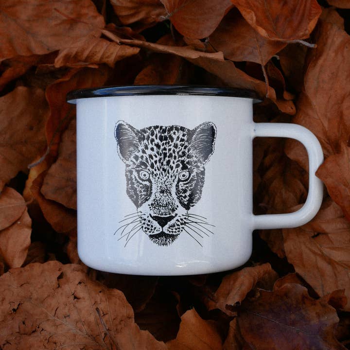Hannibelle - Wholesale Coffee Mug - Enamel Mug Leopard