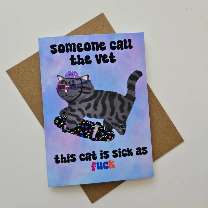Sick AF lykønskningskort for engroshandel hos Art By Kay Rae