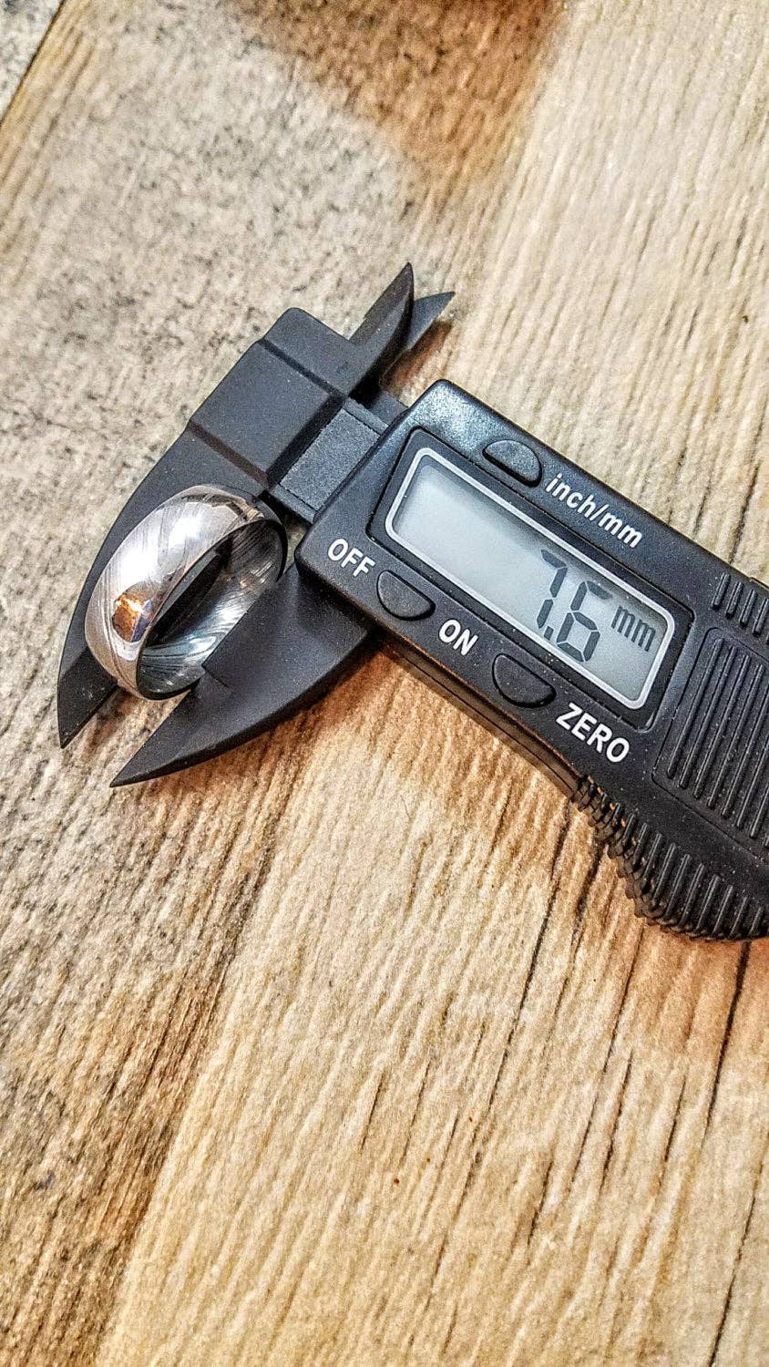 HomeTown Knives. – wholesale Band/Stackad Ring – HTK Damaskus Ring: Smidd & Handgjord1