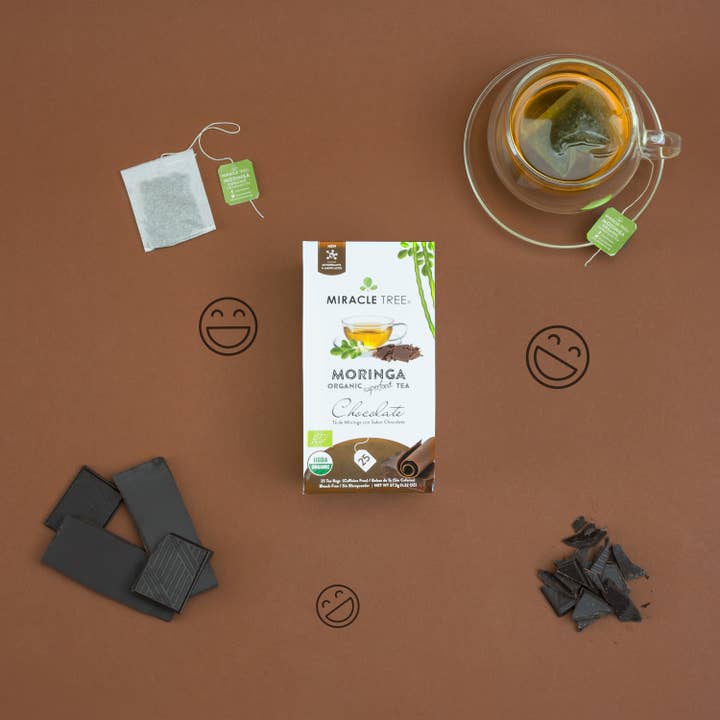 Miracle Tree - Venta al por mayor Bolsitas de té - Té Moringa Orgánico: Chocolate