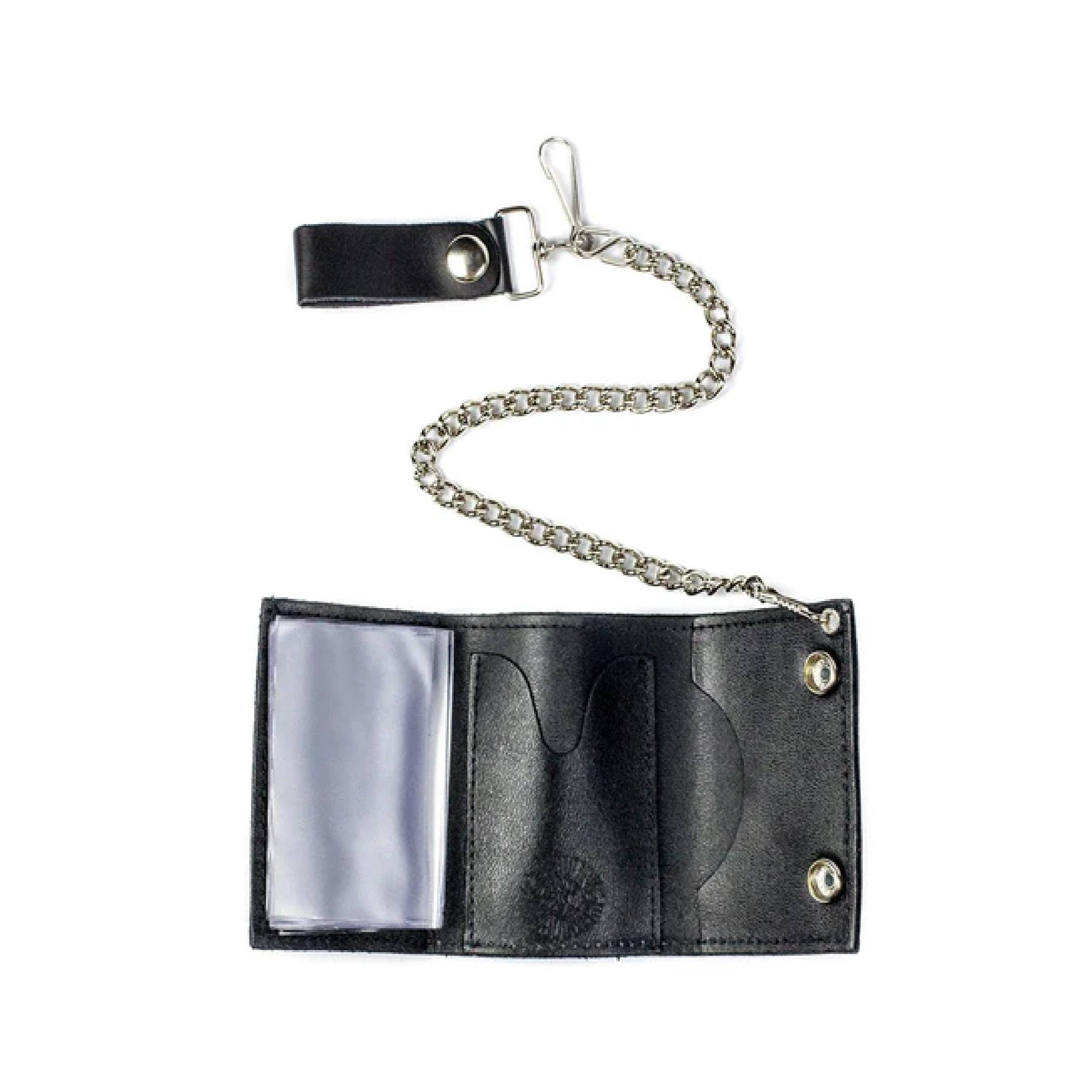 Buddha Yoga – wholesale Plånbok – Herr – Herrarnas biker-plånbok i läder med kedja i tre delar i bulk1