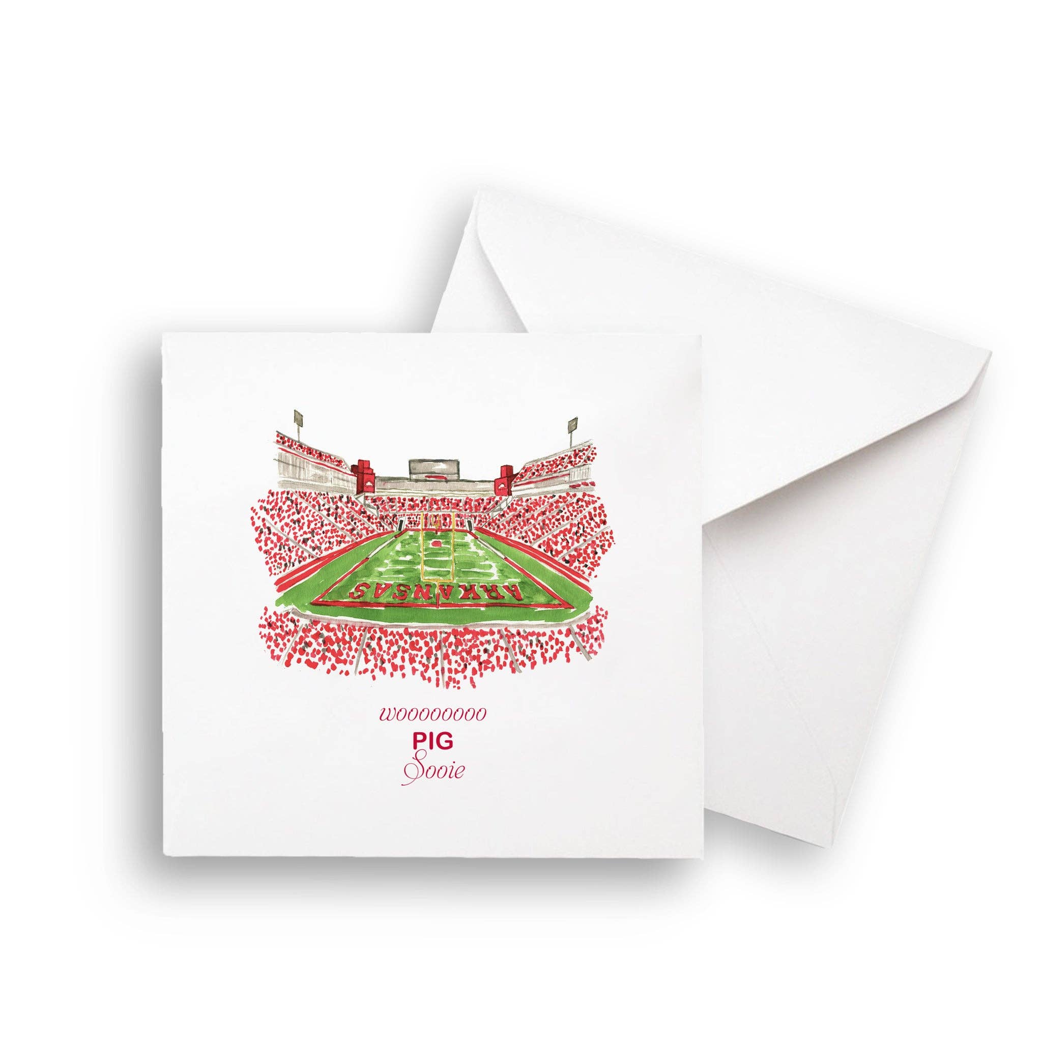 French Graffiti - Wholesale Tea Towel - Fayetteville, Arkansas Stadium with Quote5