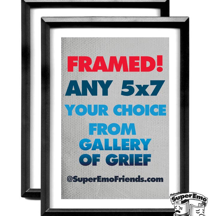DU VÄLJER! VILKA 2 Inramade 5x7 Utskrifter för wholesale av SuperEmoFriends