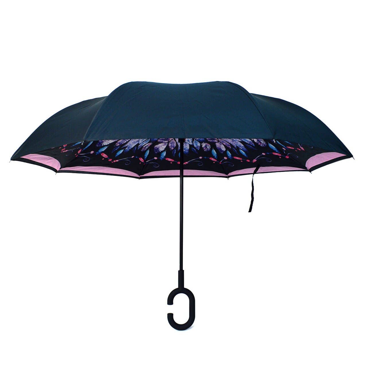 Selini New York - Vente Parapluie – unisexe - Parapluie inversée à double couche en plumes1