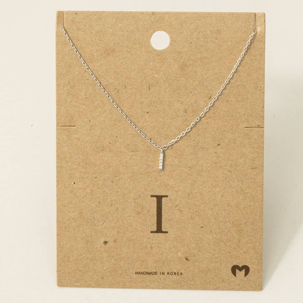 Fame Accessories - Vendita all'ingrosso Collana con ciondolo/pendaglio - Mini collana iniziale con strass20