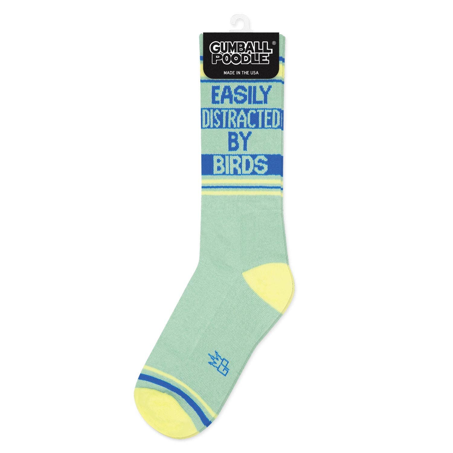 Gumball Poodle - Wholesale Socks - Unisex - Easily Distracted By Birds Gym Crew Socks2