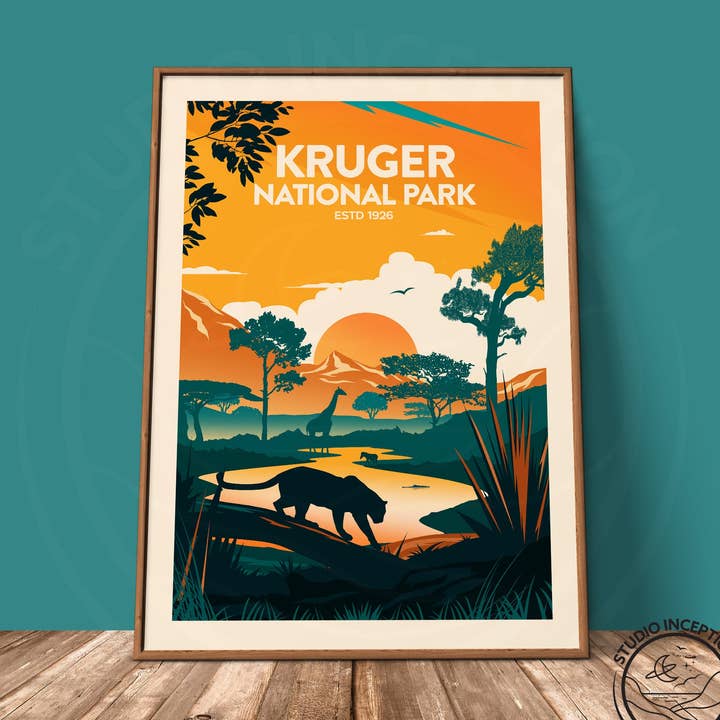 Impresión de estilo tradicional del Parque Nacional Kruger para venta al por mayor de Studio Inception