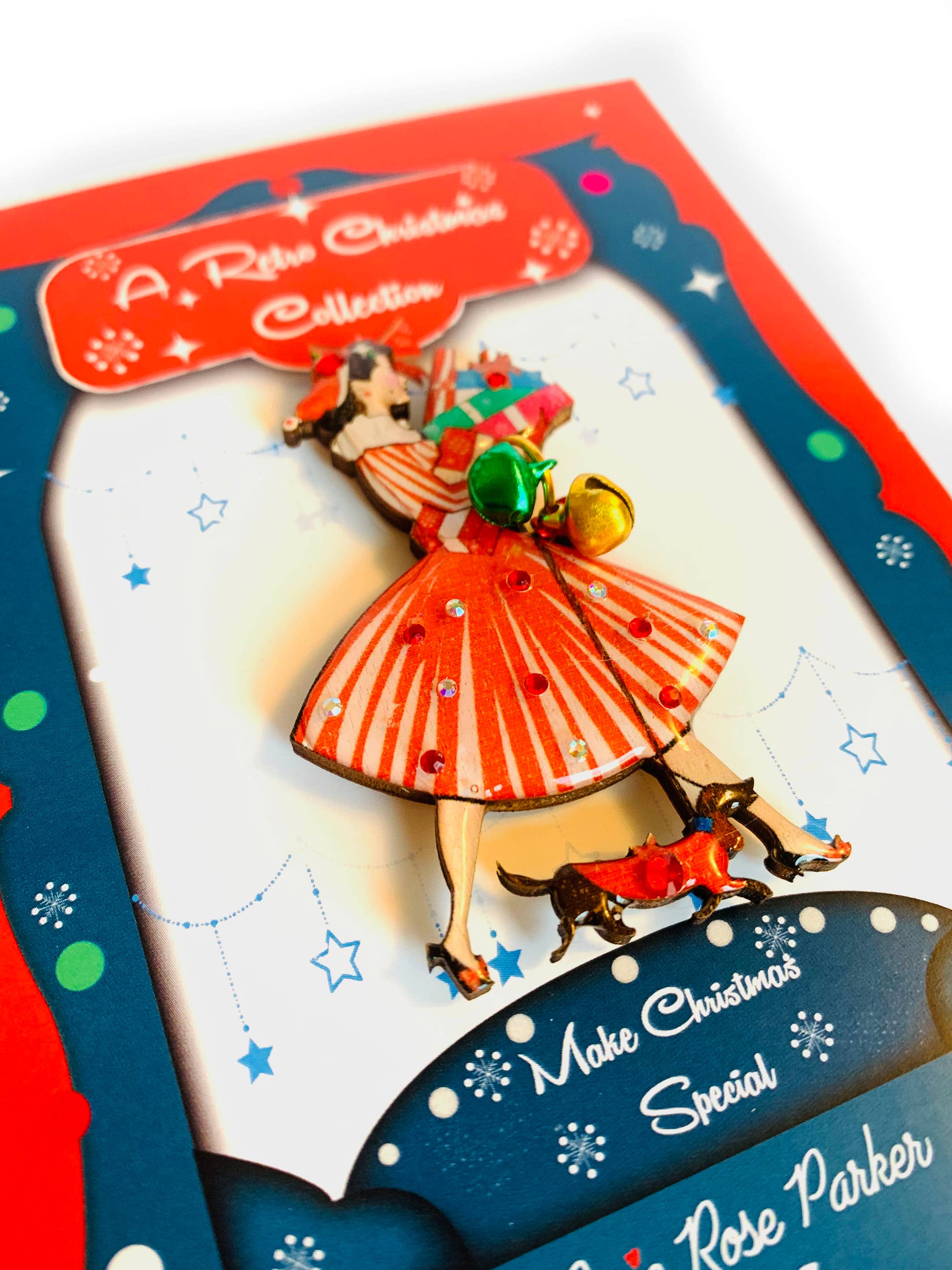 Rosie Rose Parker - Wholesale Brooch - Retro 1950s Christmas brooch Christmas jewellery uk jewllery8
