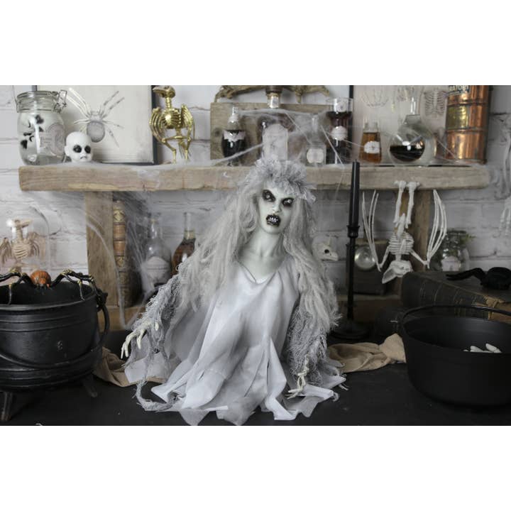 GEANIMEERDE WITTE DAME 40CM voor wholesale door Party Pro