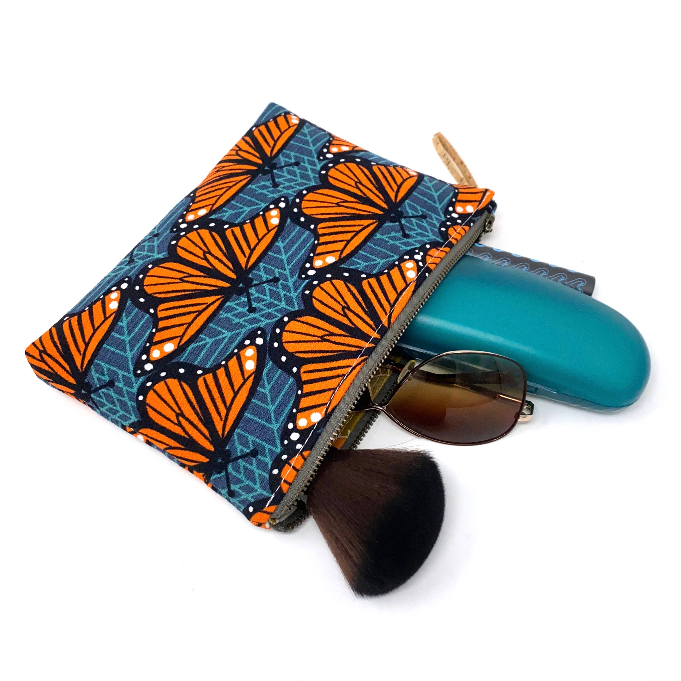 mmb by hand - Wholesale Pouch - Women's - Organic Slim Zip Pouch Charley Harper Monarch Butterflies6