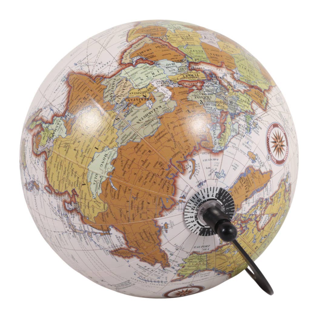 Sagebrook Home - Wholesale Desk Globe - Resin Wood Base Globe Sculpture - Natural, 12 in.11
