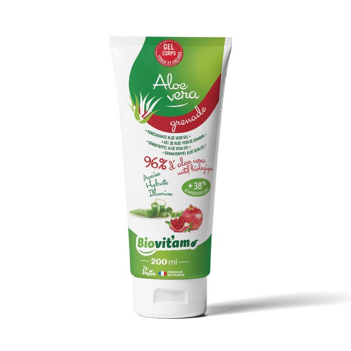 ALOE VERA & POMEGRANATE ORGANIC BODY GEL TUBE PEGREEN 200 for wholesale by biovitam