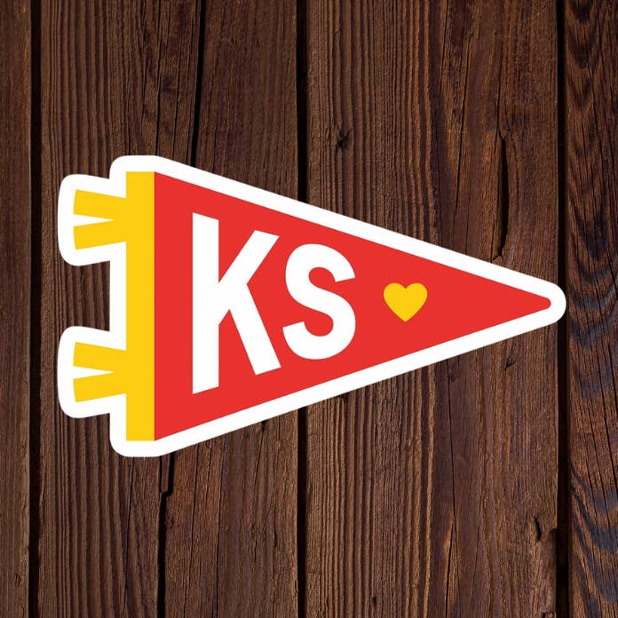 Kansas Flag Sticker for wholesale by Kase Wear