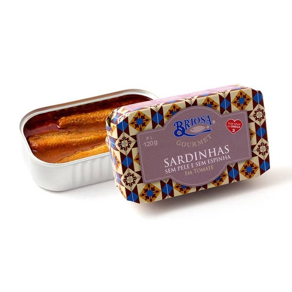 Portugalia Imports - Wholesale Tinned Fish - Briosa Gourmet Skinless and Boneless Sardines in Tomato Sauc