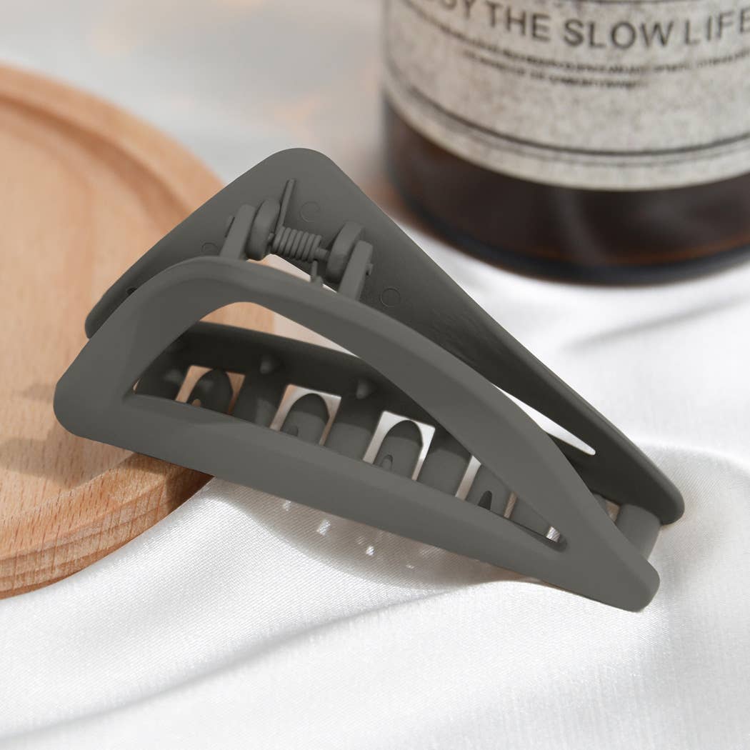 SoapElenGlen - Wholesale Hair Clip - Women's - French Geometric Hollow Triangle Hair Claw Clip0