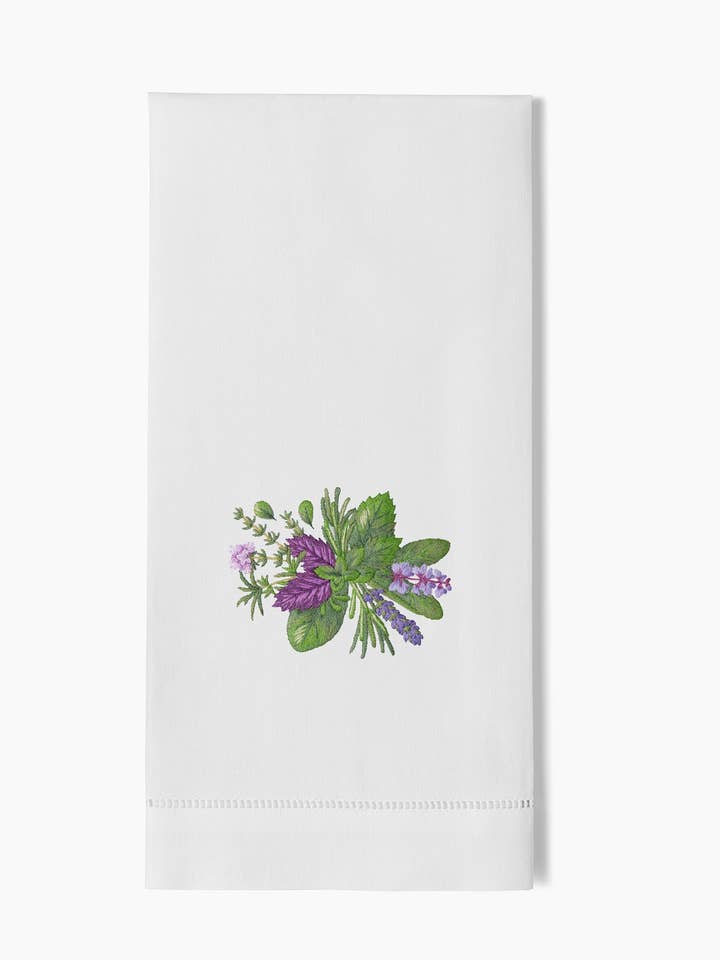 Herbs de Provençe Hand Towel for wholesale by Henry Handwork