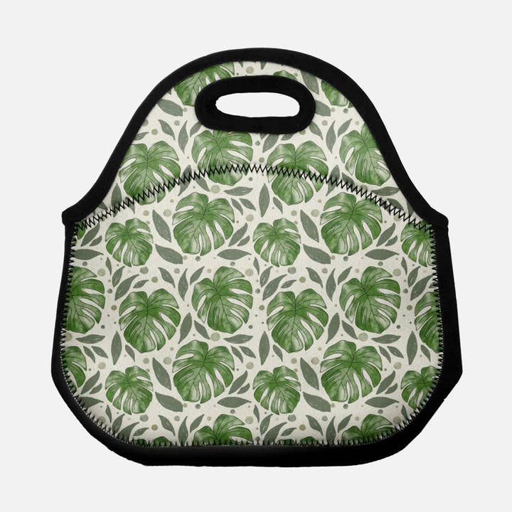 Monstera Leaf Lunch Tote | School Lunch Bag | Cute Plant Lunch Bag for wholesale by Fiddles & Fern