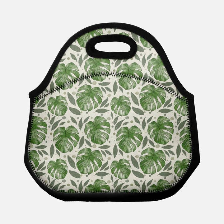 Monstera Leaf Lunch Tote | School Lunch Bag | Cute Plant Lunch Bag for wholesale by Fiddles & Fern