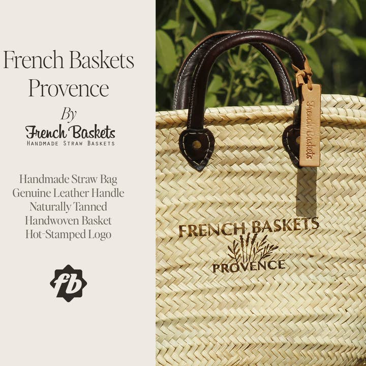 French Baskets - Vendita all'ingrosso Cinghia per borsa - Unisex - Borsa in paglia con logo French Baskets Provence stampato a caldo5
