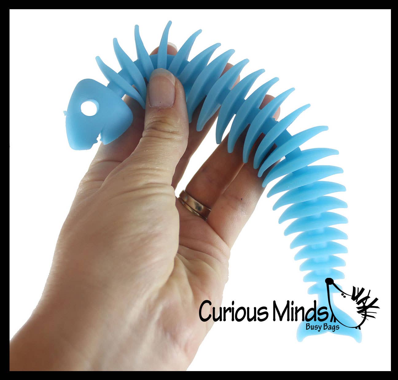Curious Minds Toys - Vente Fidget/jouet anti-stress – enfant - 1 jouet à nouilles extensibles en forme d'os de poisson10
