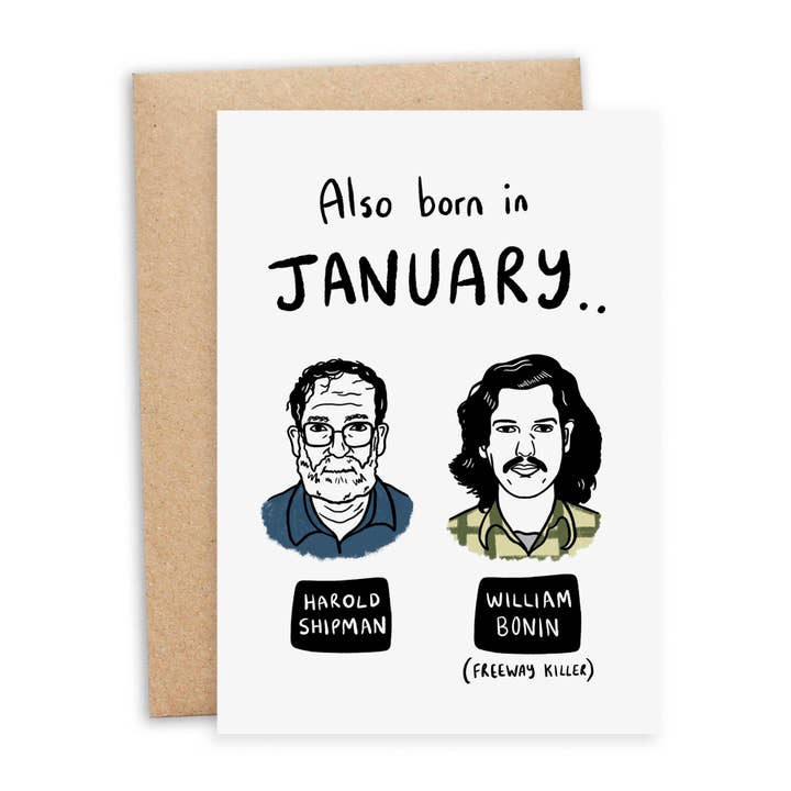 Debmon Design - Wholesale Birthday Card - Serial Killer | January Birthday Card