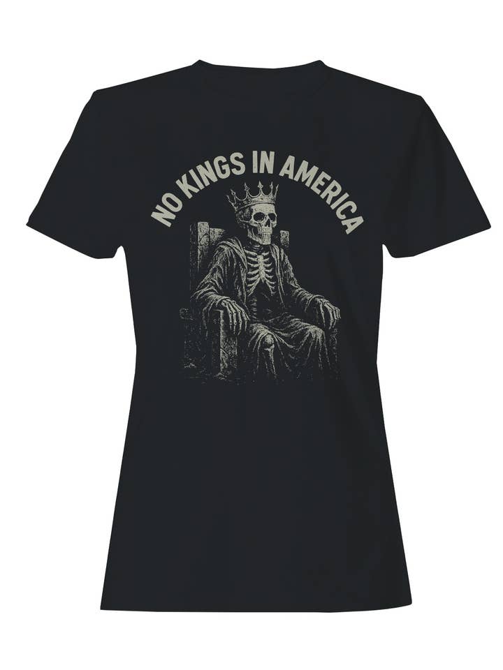 No Kings in America Skeleton Women's T-shirt for wholesale by Swift Retail