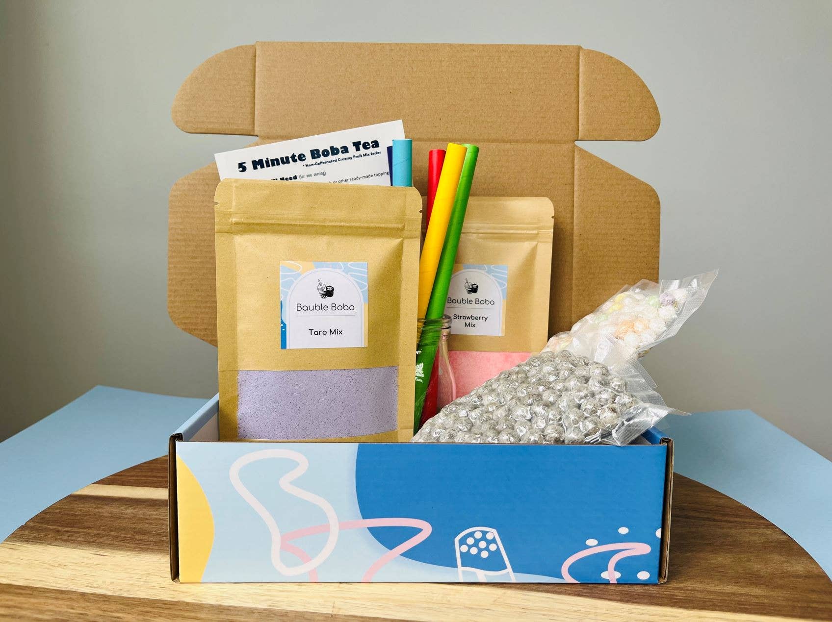 Bauble Boba - Wholesale DIY Drink Kit - Creamy Fruit 5 Min Bubble Tea Kit [6-8 Pack | 2 Flavours]1