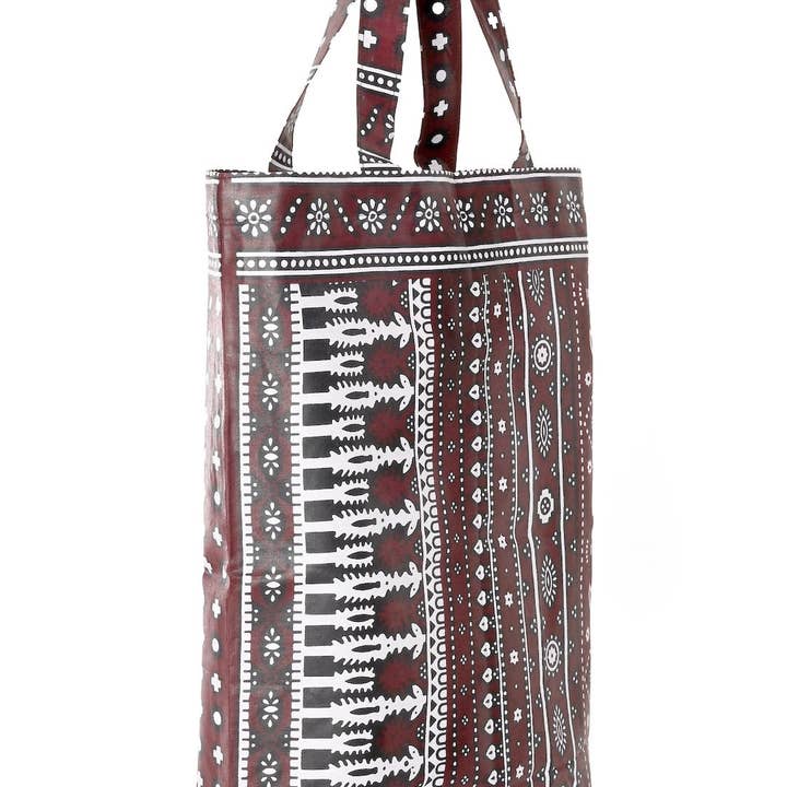 Swahili | AFRICAN MODERN - Wholesale Tote Bag - Women's - Brown Kanga Eco Bag1