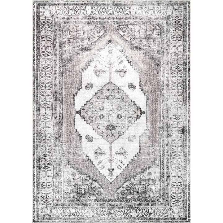 Tapis médaillon vintage lavable en machine Gladys pour la vente par nuLOOM