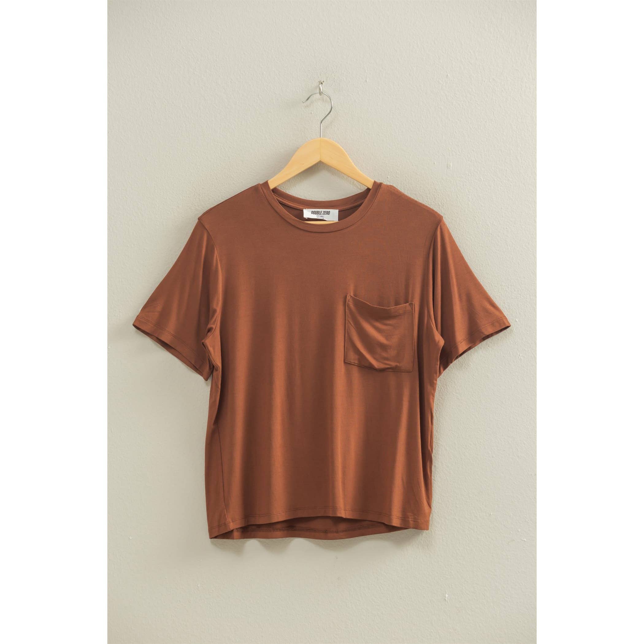 Double Zero - Venta al por mayor Camiseta - Mujer - Top clásico de cuello redondo con bolsillo y manga corta4