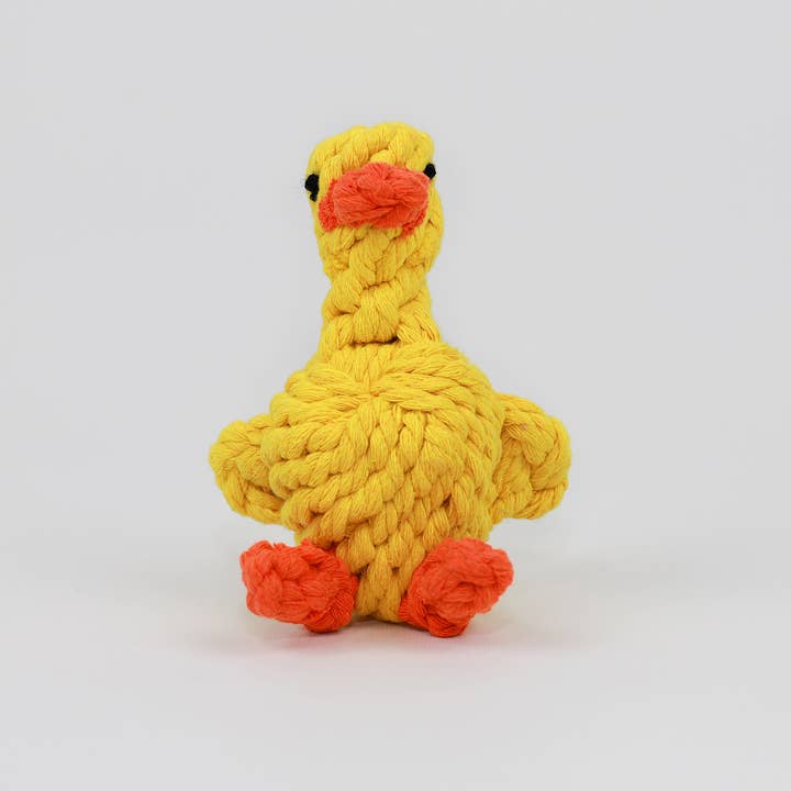 Knotty Pawz Handcraft Pets Toys - Wholesale Pet Rope Toy - Dog - Sunny the Yellow Duck Rope Toys - For Small Dogs