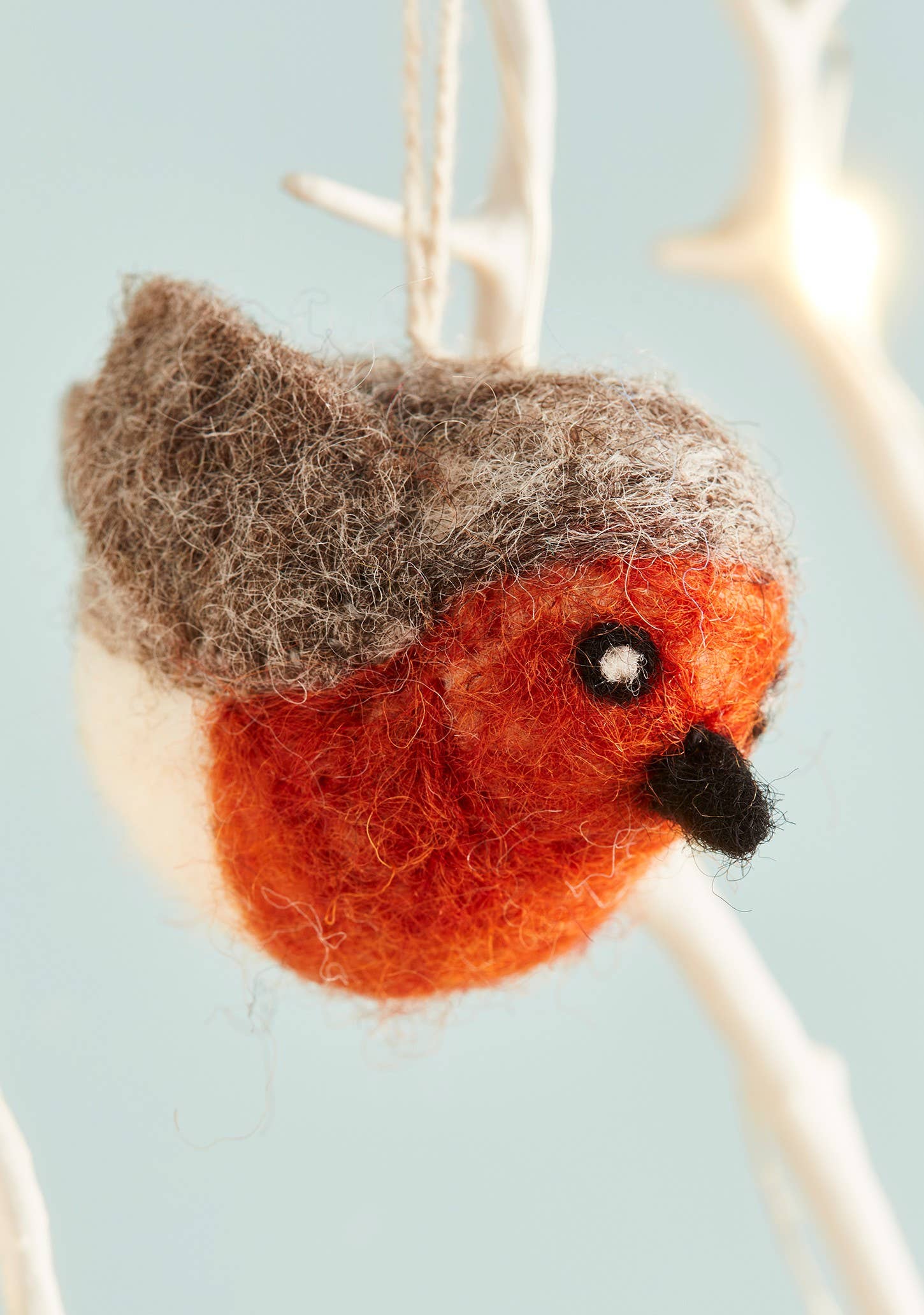 Namaste – wholesale Ornament – Felt Robin Decoration1