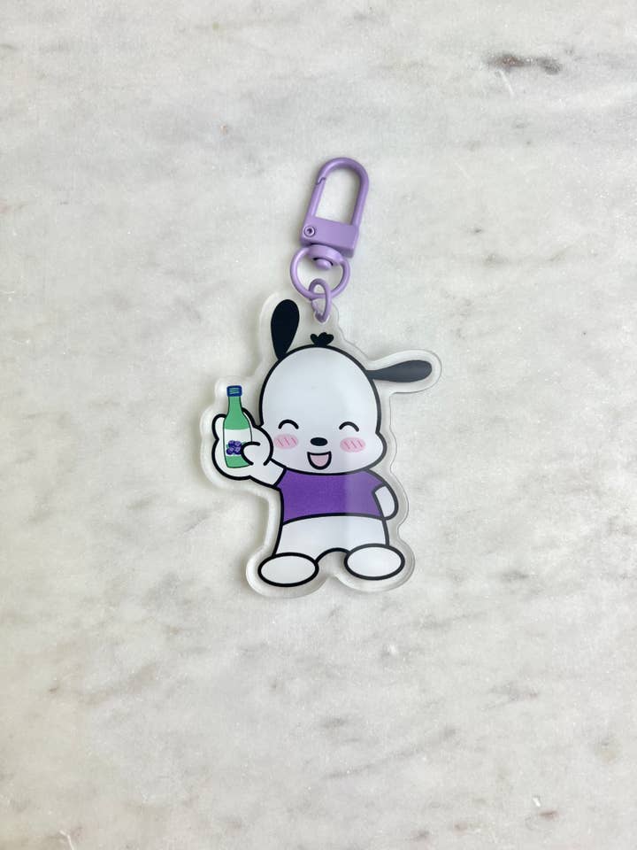 Pochacco Soju Keychain - Pochacco Keychain for wholesale by Choodaloo