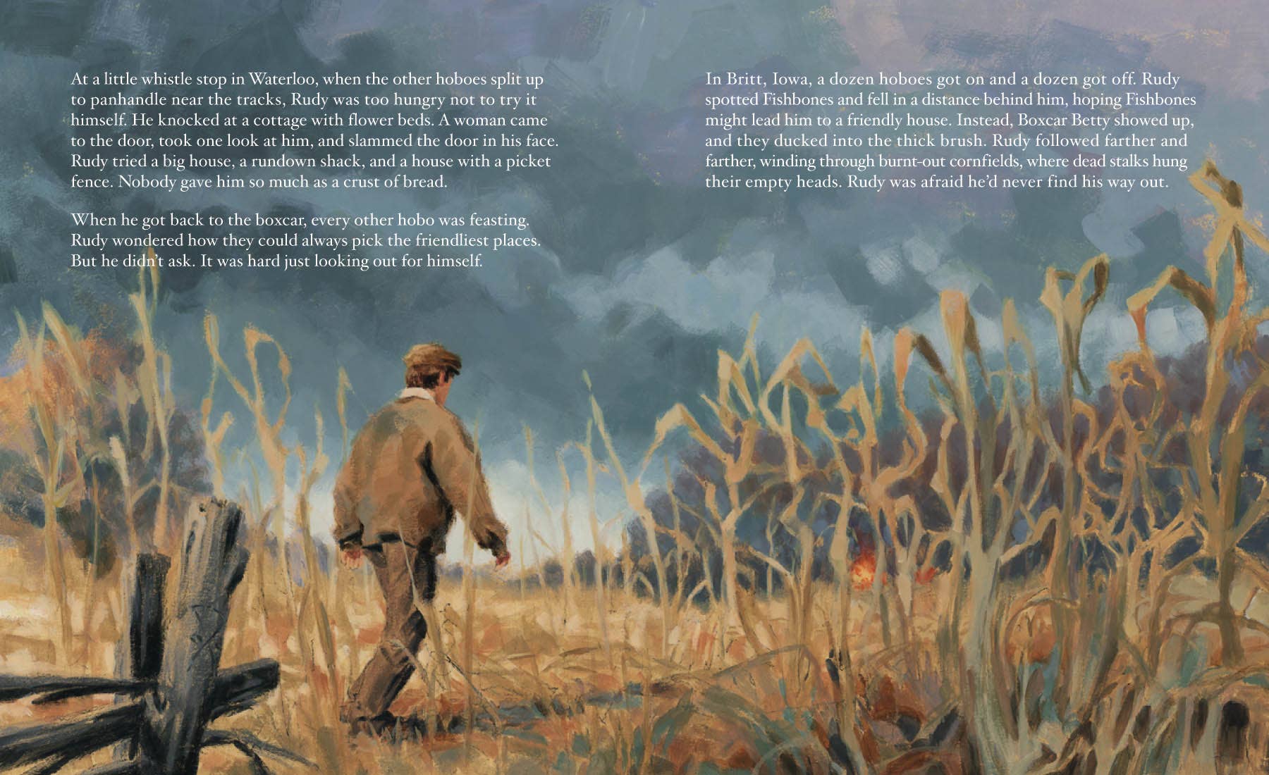 Sleeping Bear Press - Wholesale Historical Fiction - Rudy Rides the Rails: A Depression Era Story Picture Book2